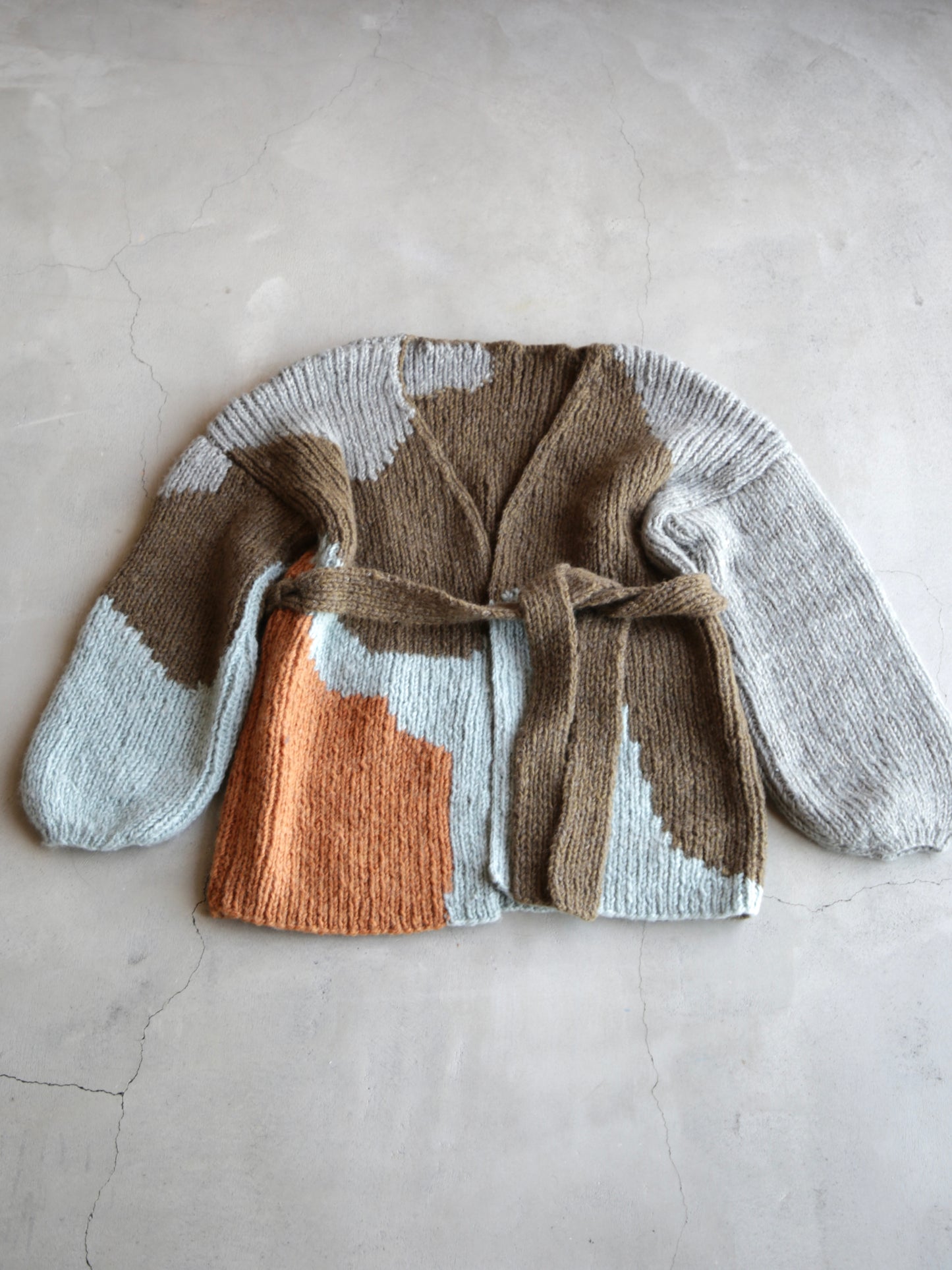 topography handknit gown(mountain)