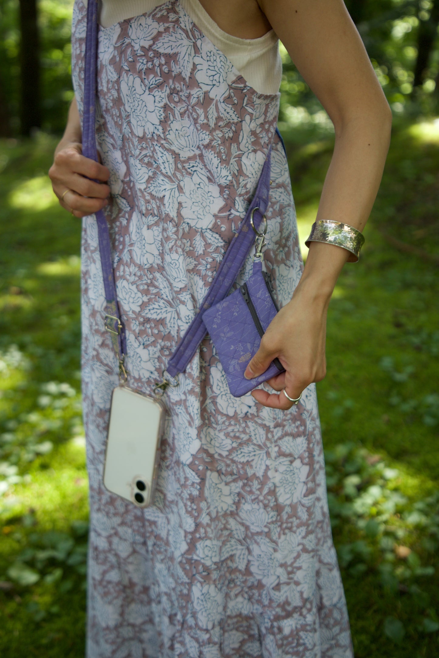 recycle sari strap(pink,purple,navy)