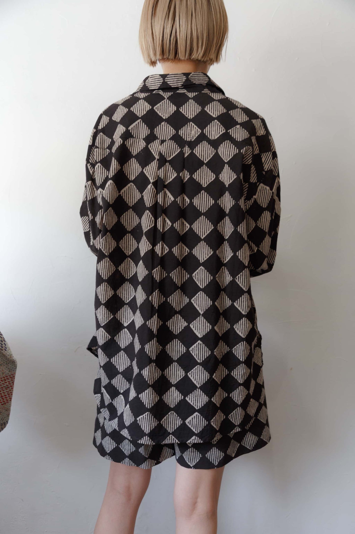 Bagru block print shirt(black)