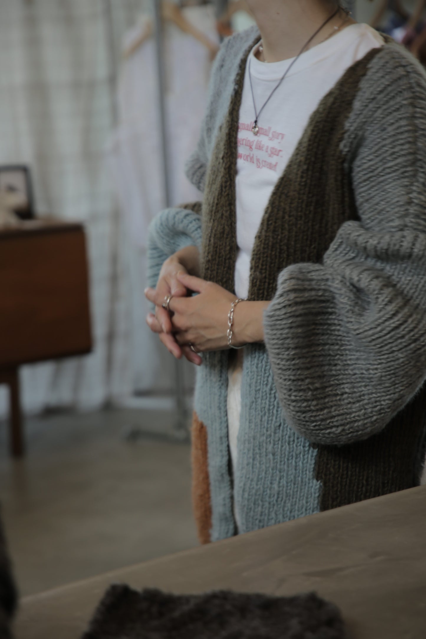 topography handknit gown(mountain)