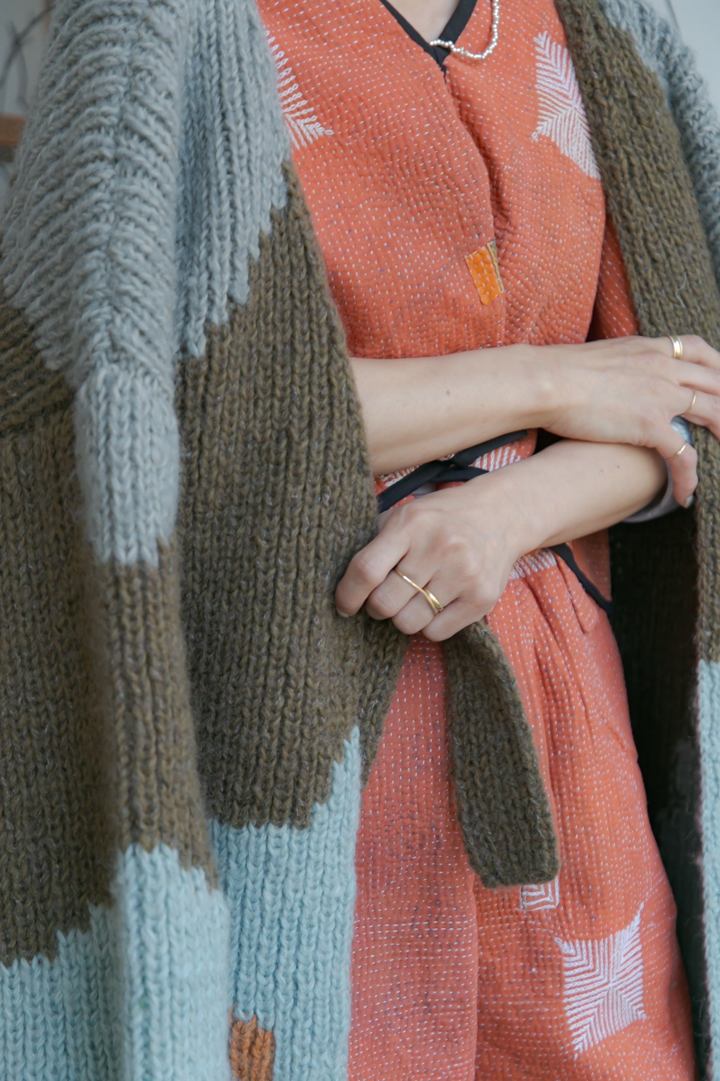 topography handknit gown(mountain)