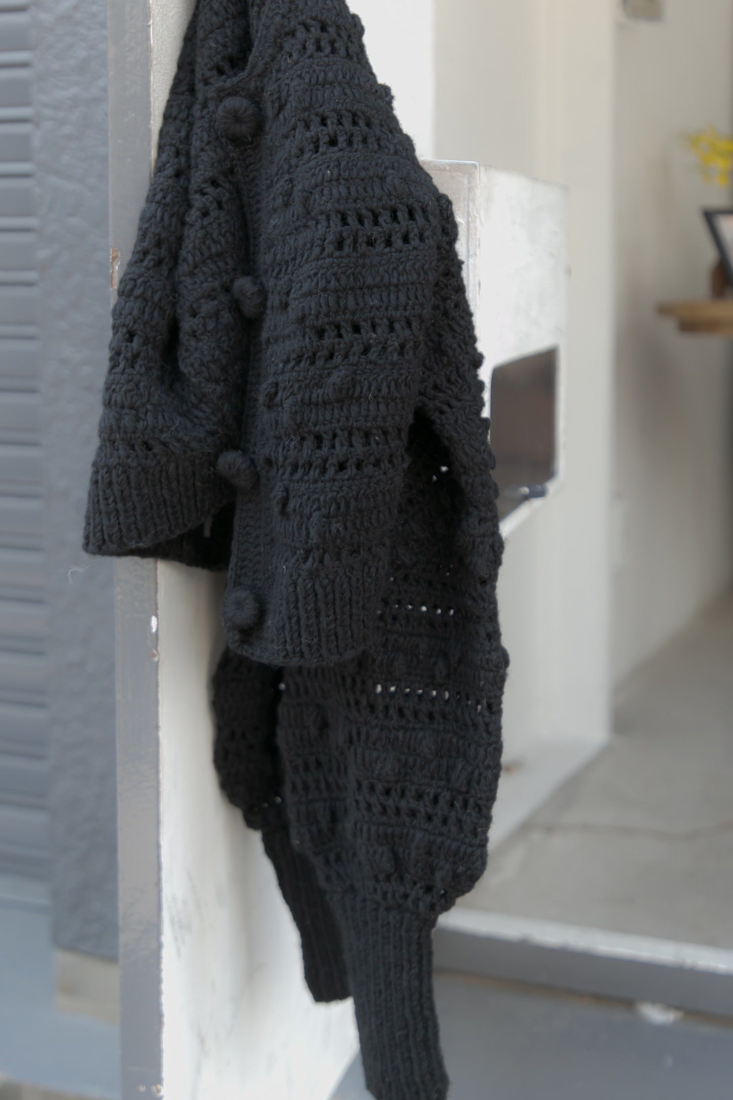 crochet handknit cardigan(black)
