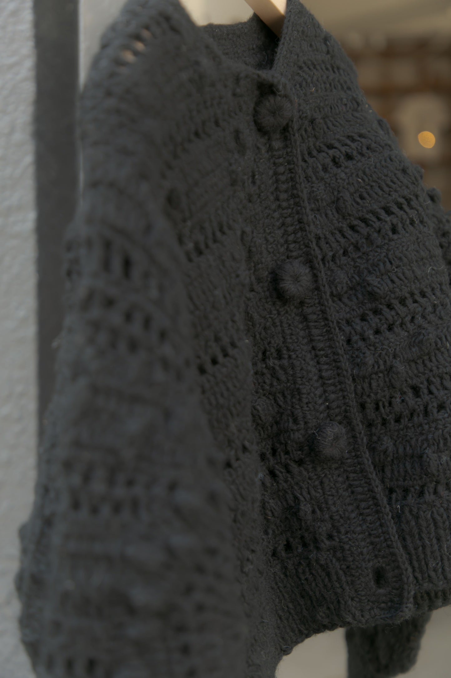 crochet handknit cardigan(black)