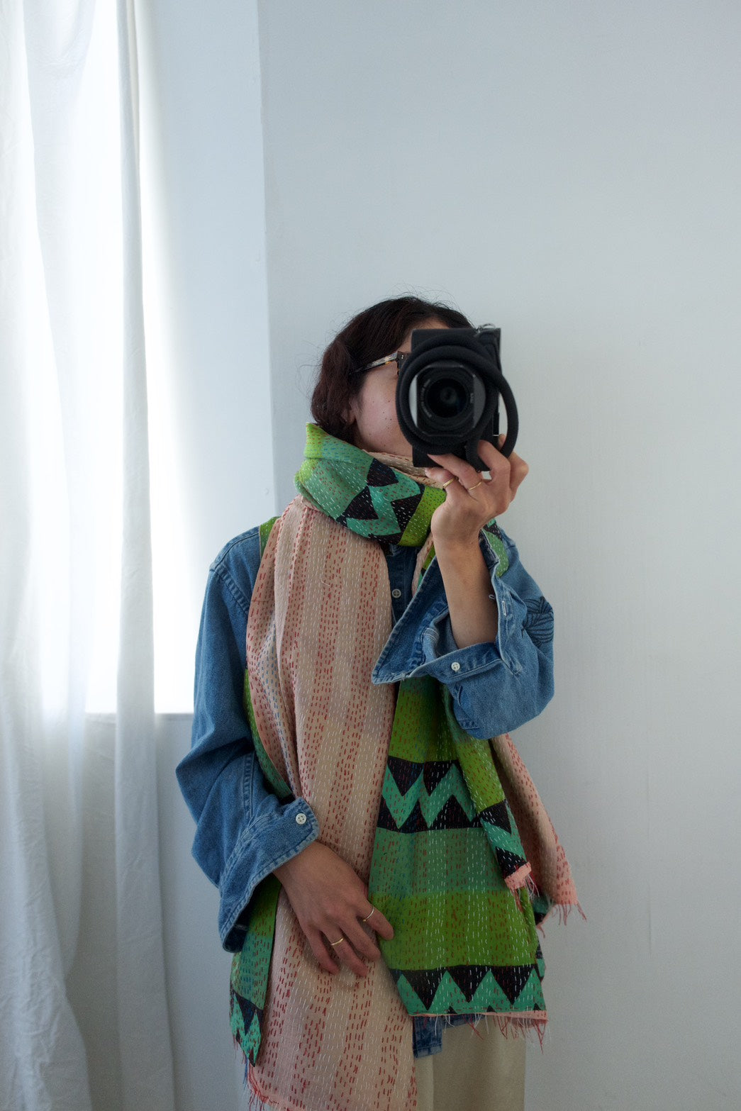 silk kantha stole(e)