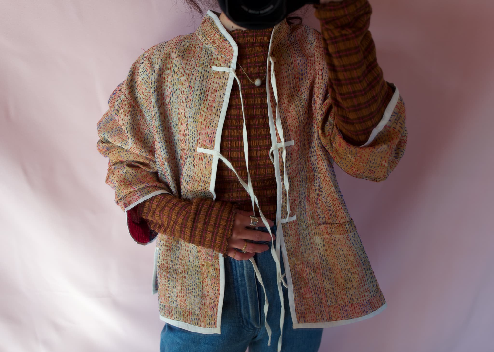 silk kantha jacket （h） – PUR