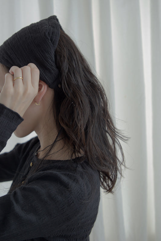 shirring hairband（black）