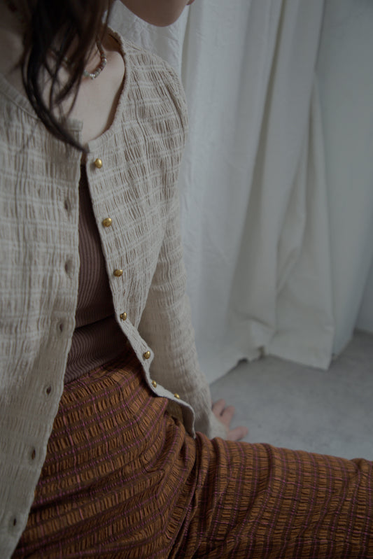 shirring cardigan（beige）
