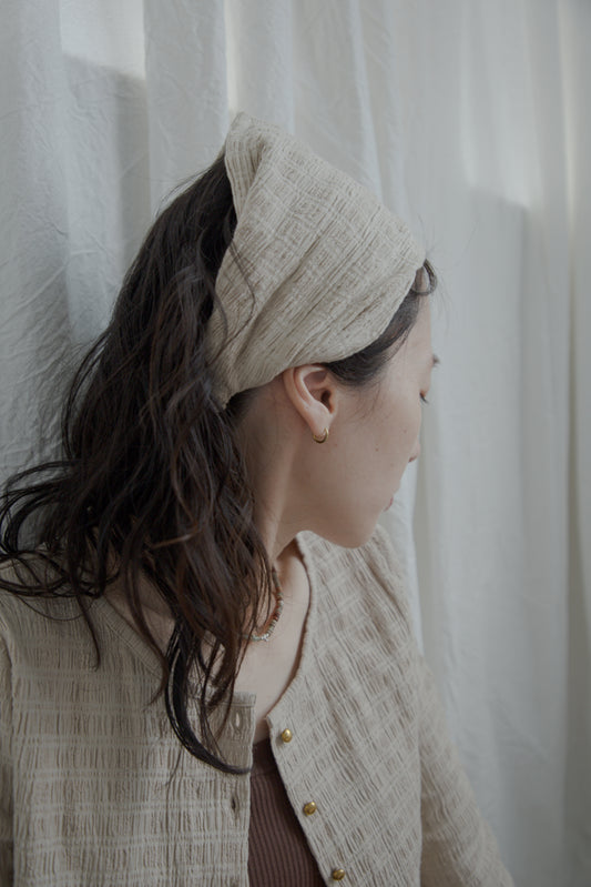 shirring hairband（beige）