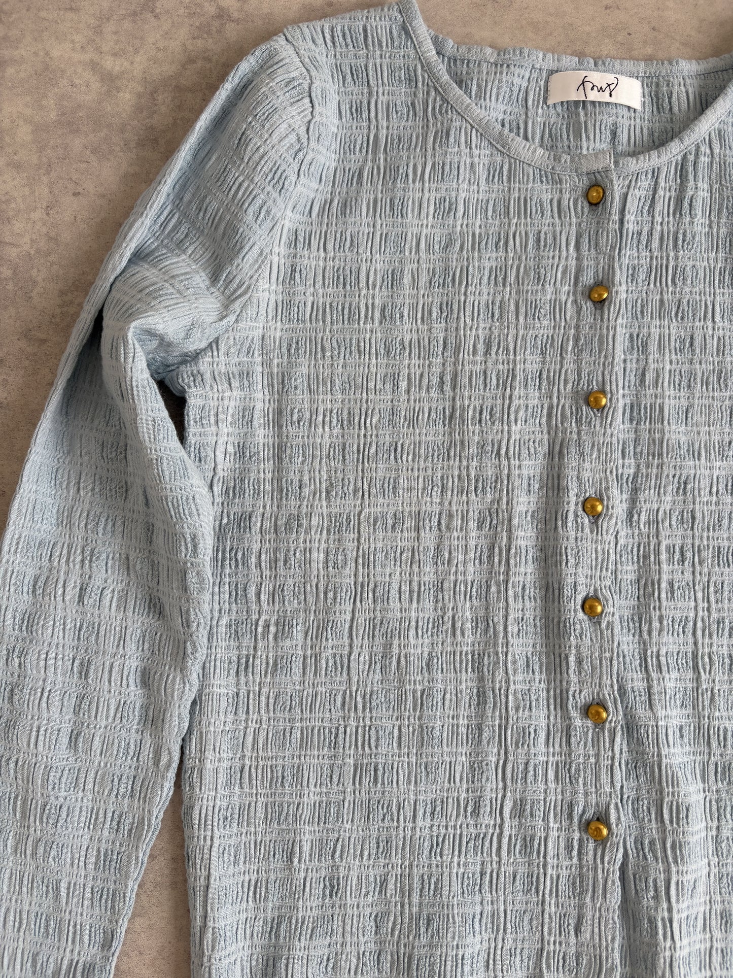 shirring cardigan（blue）