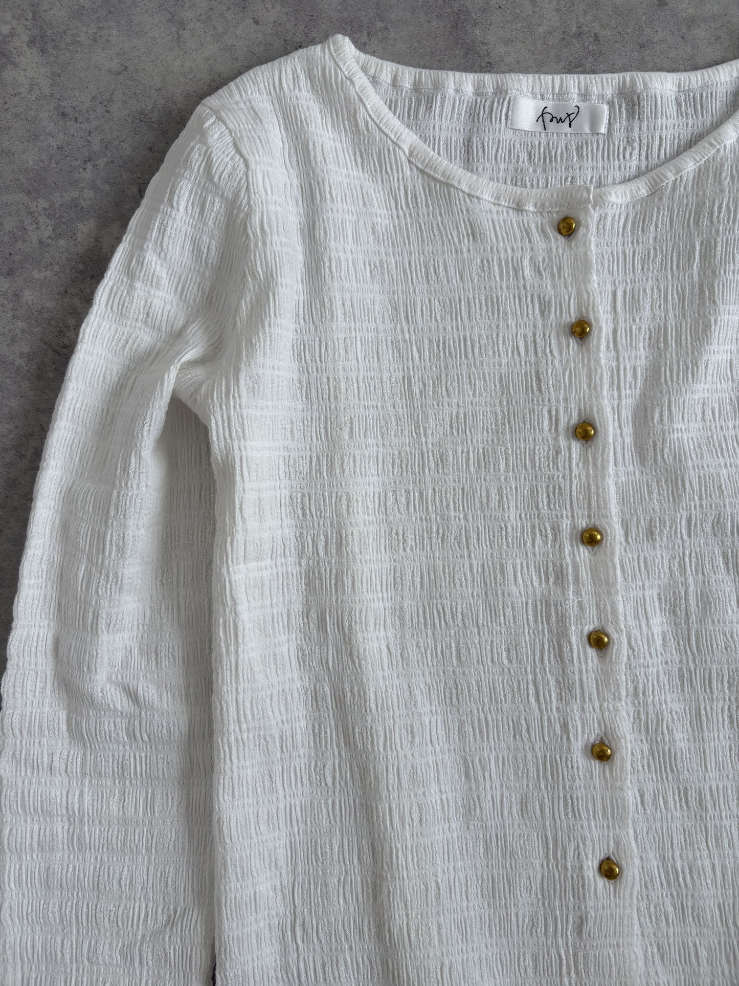 shirring cardigan（white）