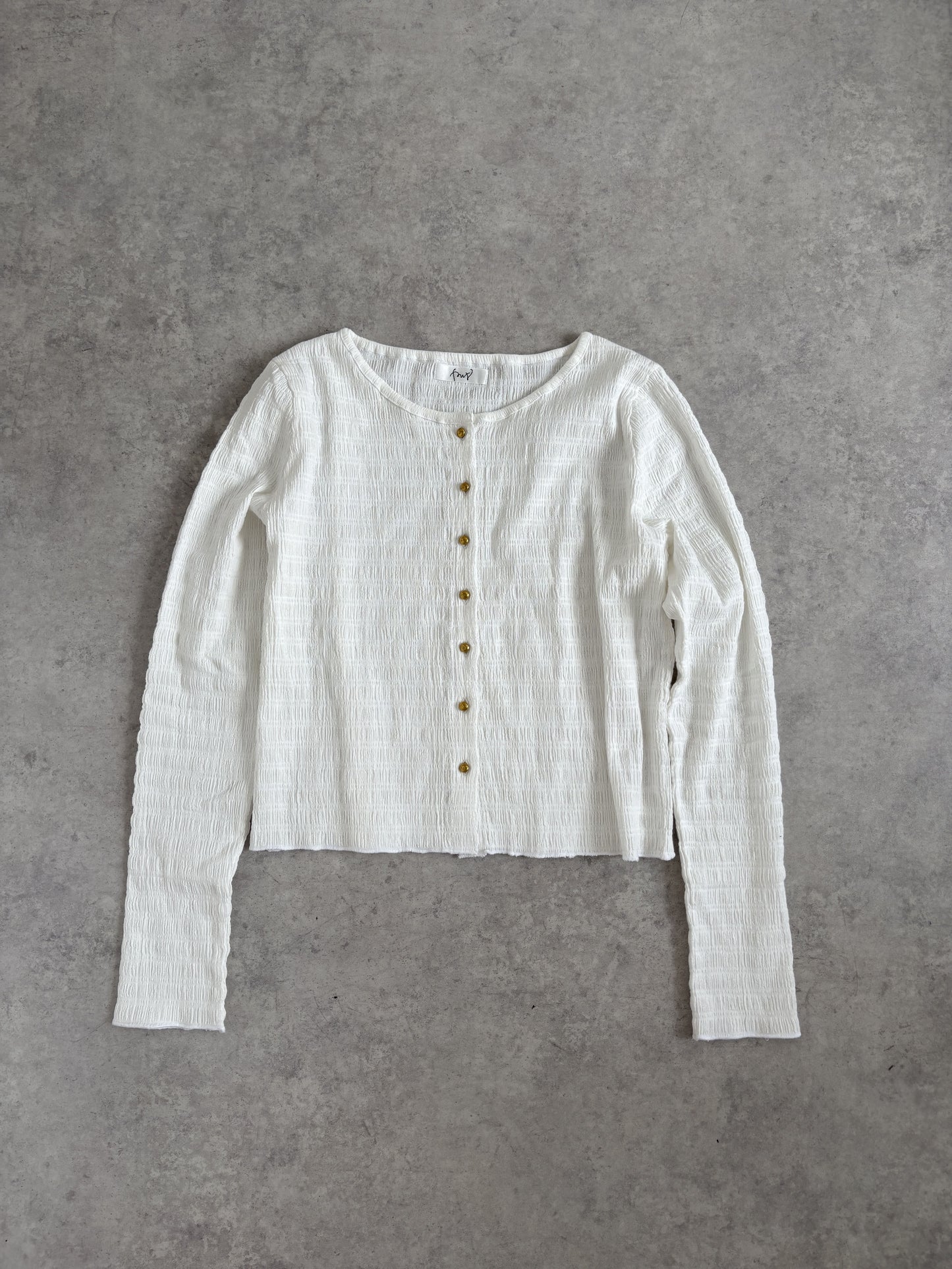 shirring cardigan（white）