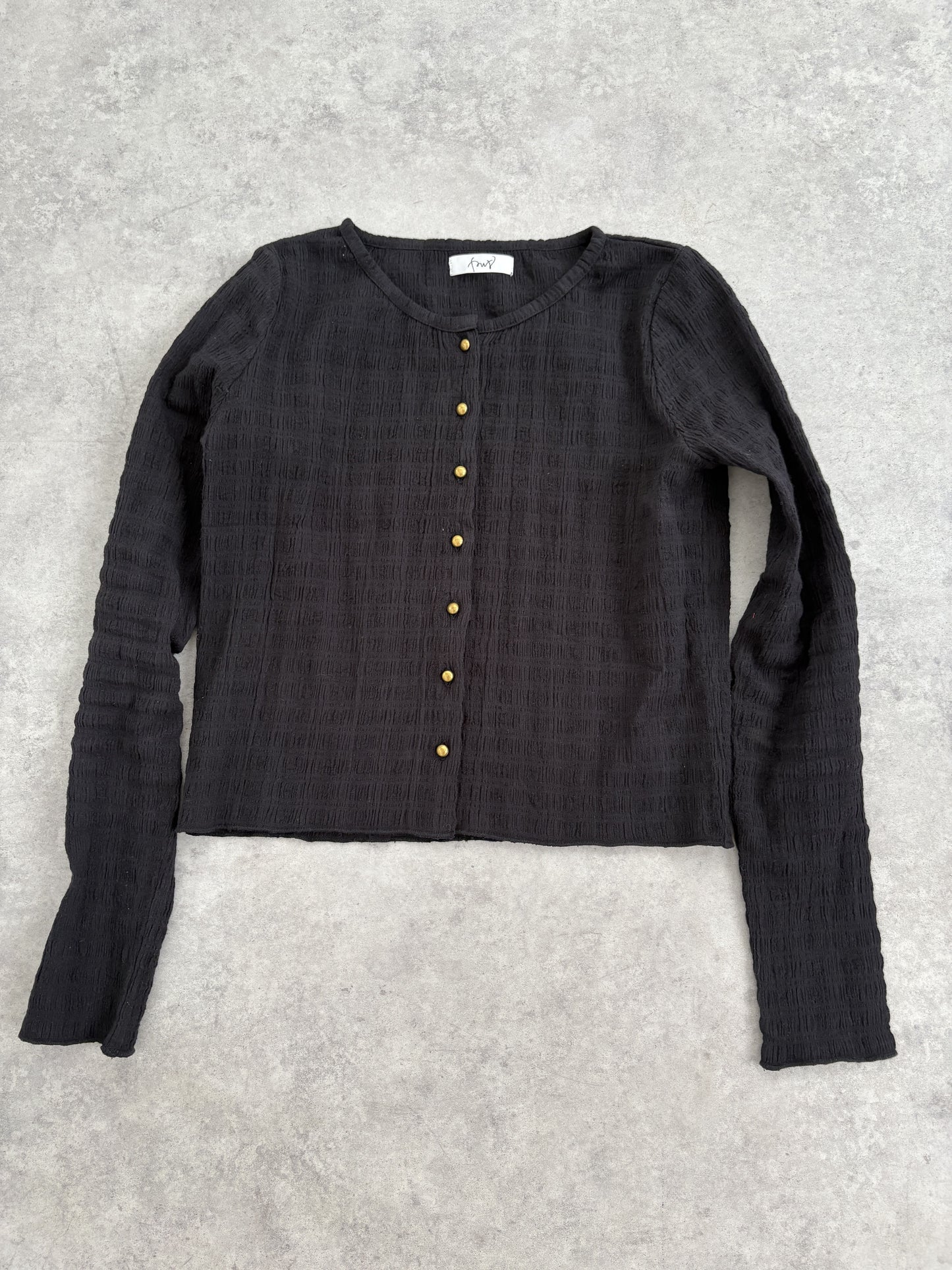 shirring cardigan（black）