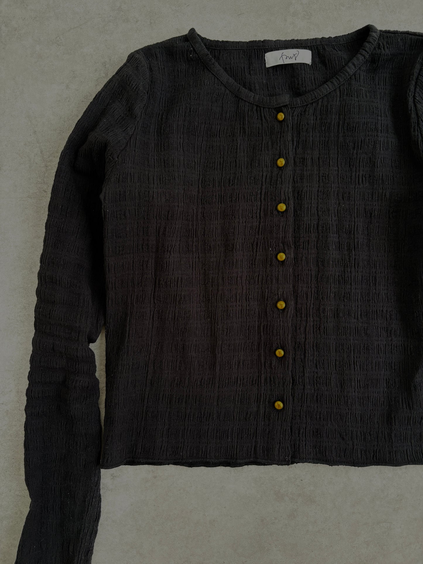 shirring cardigan（black）
