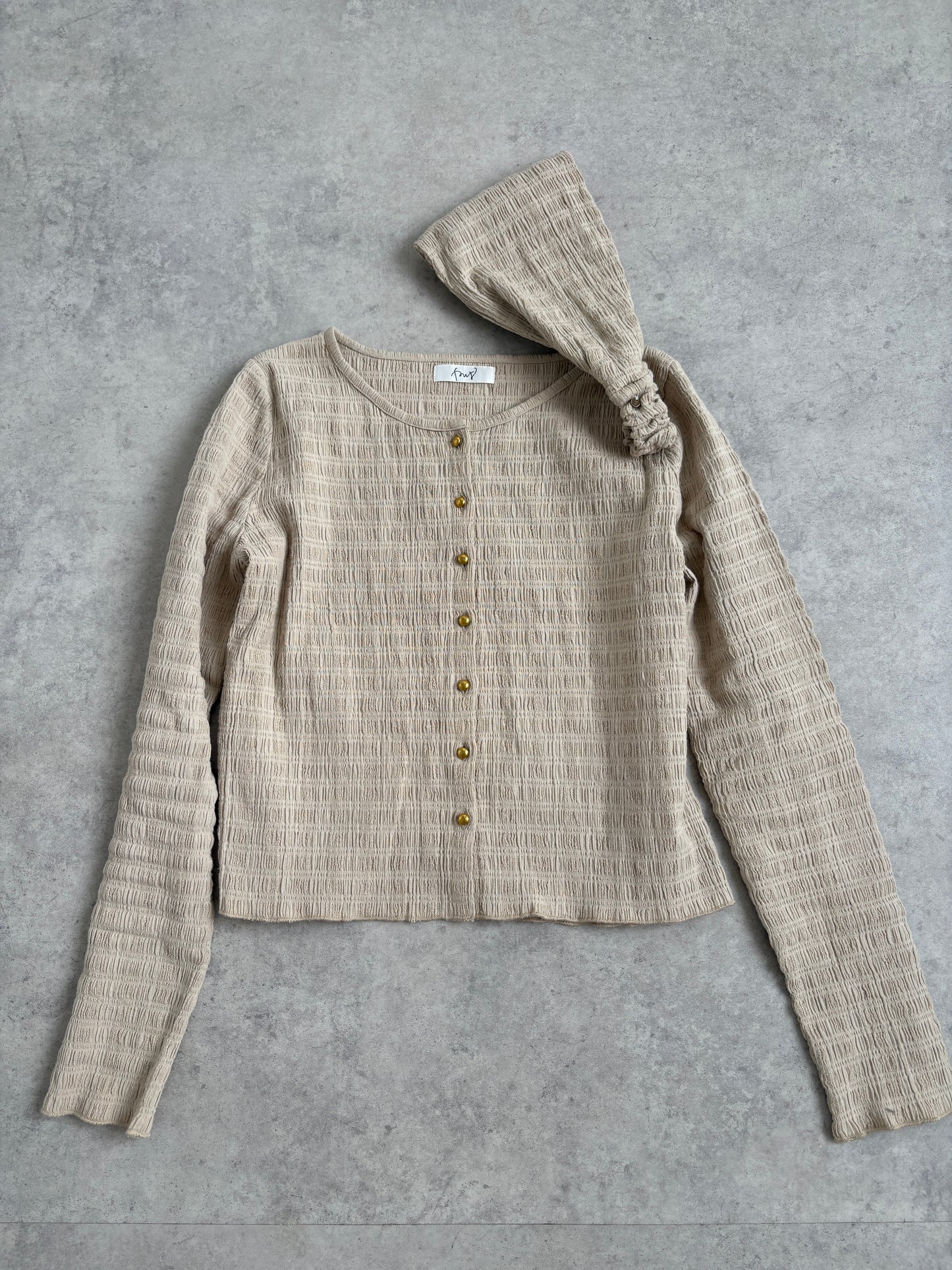 shirring hairband（beige）