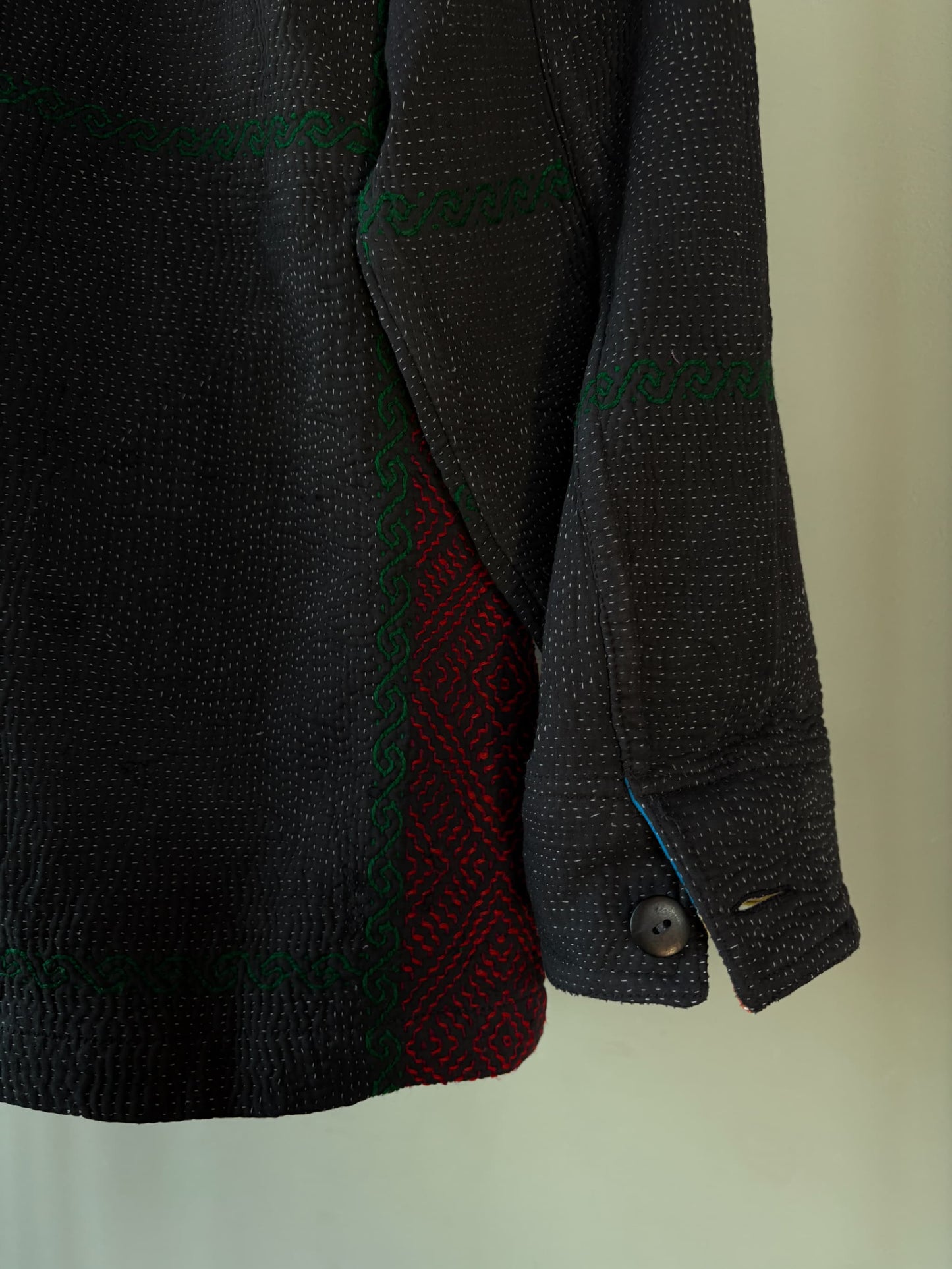 vintage kantha jacket （black G）