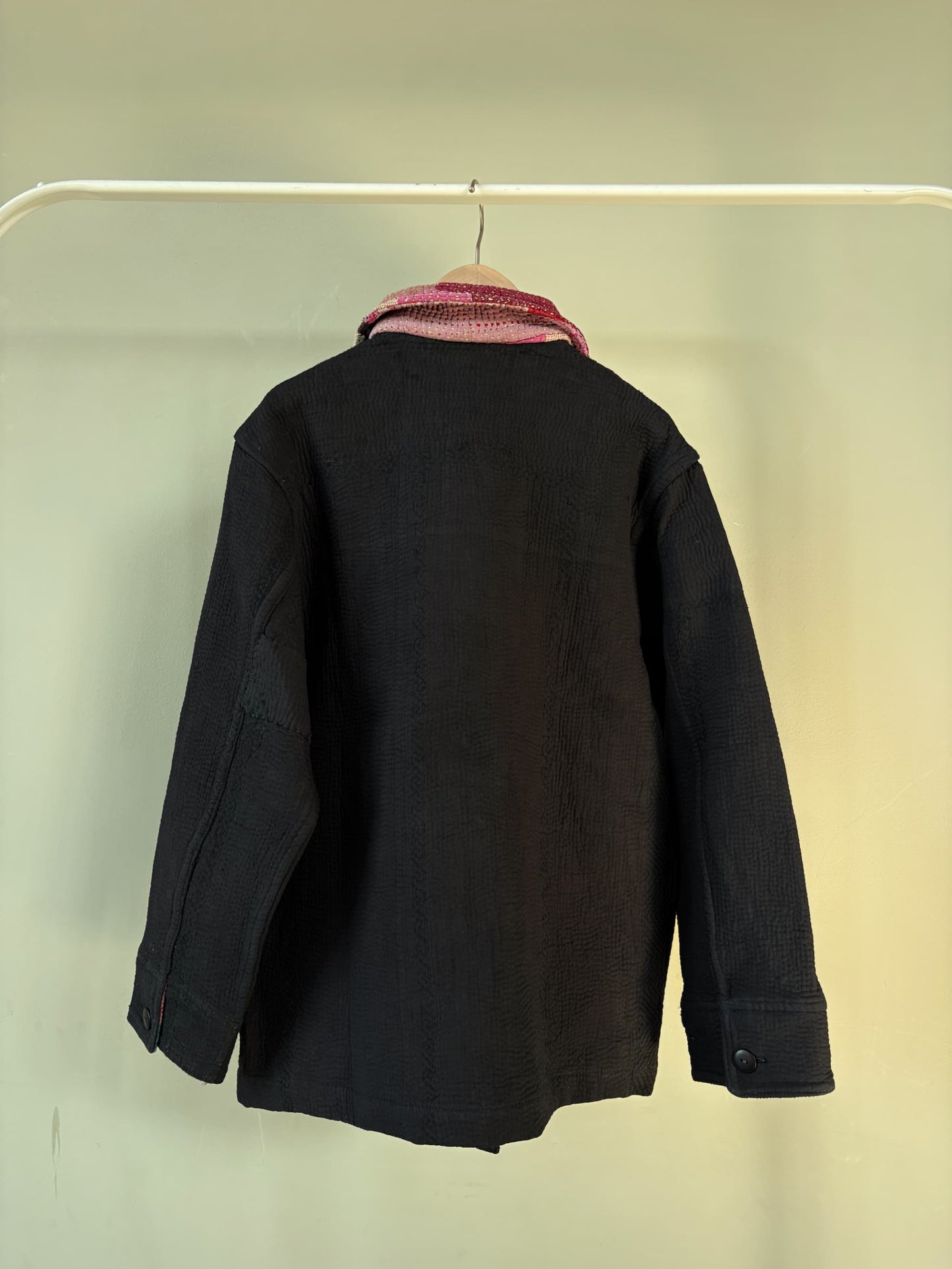 vintage kantha jacket （black D）