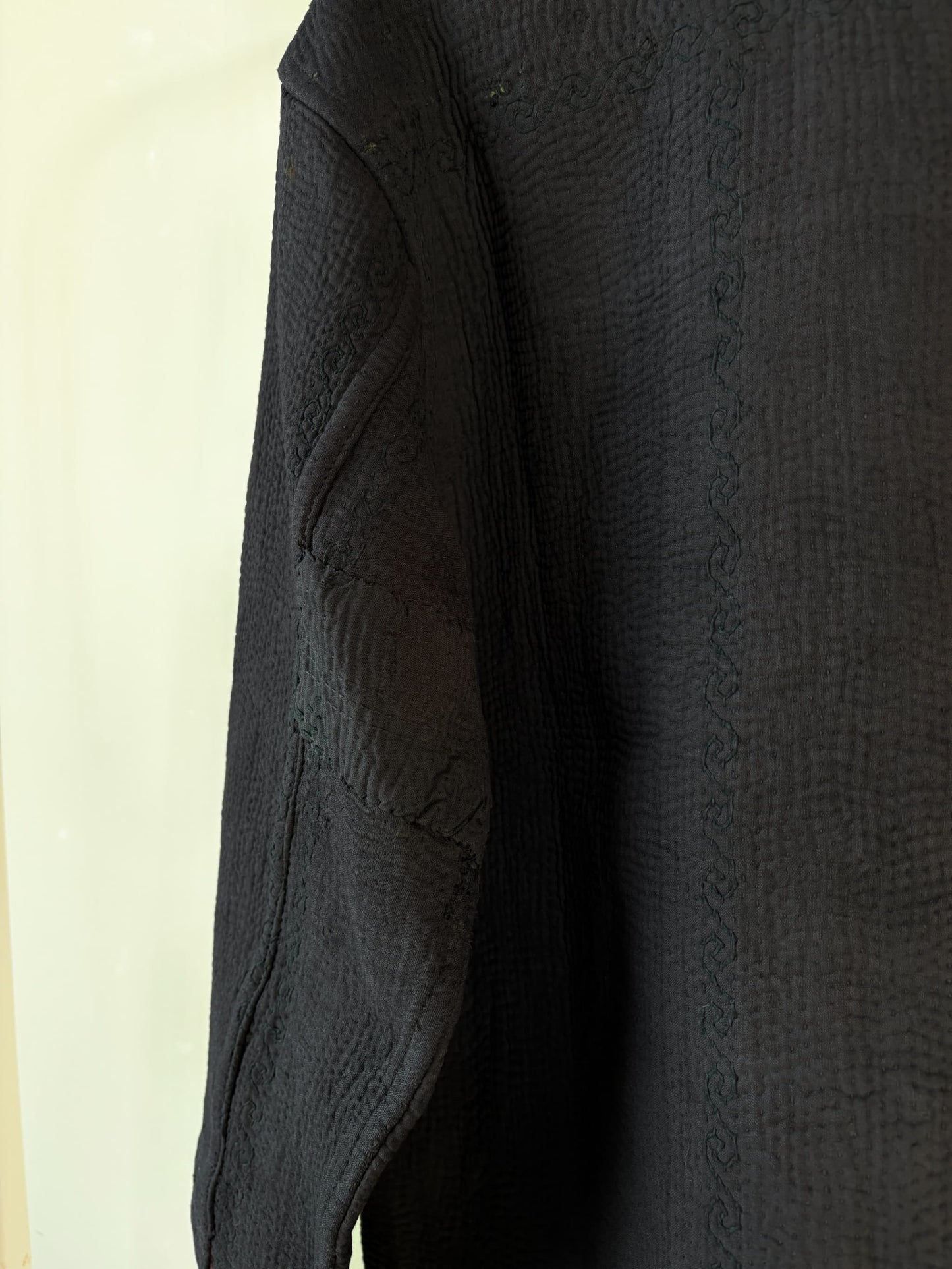 vintage kantha jacket （black D）