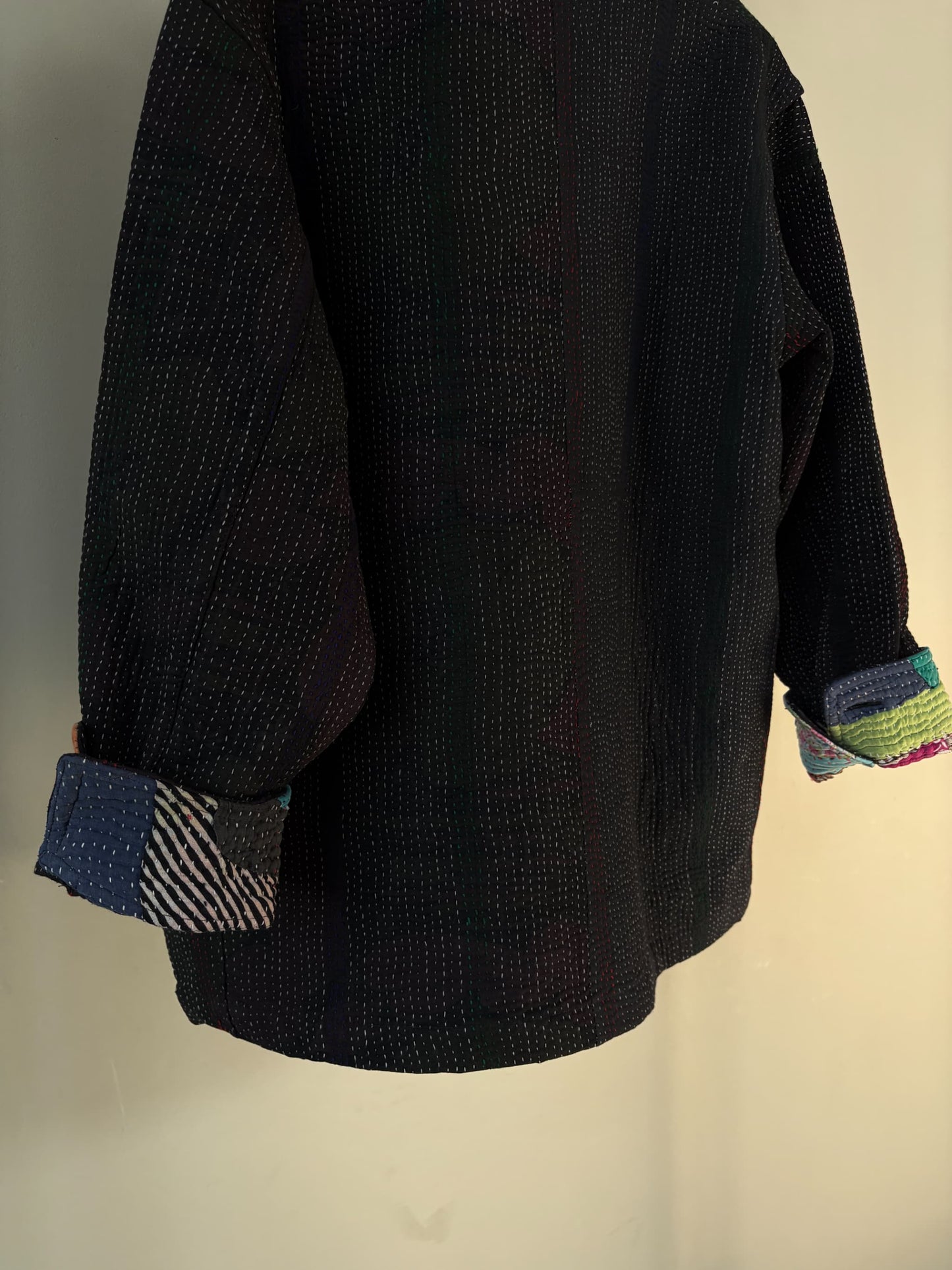 vintage kantha jacket （black E）
