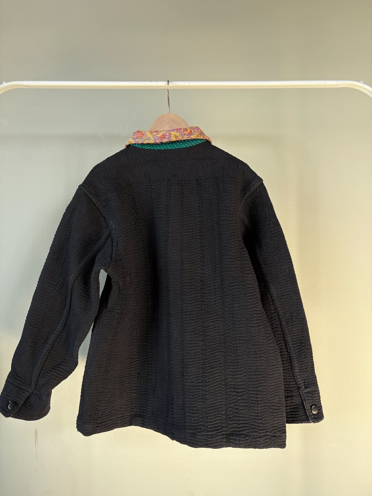 vintage kantha jacket （black F）