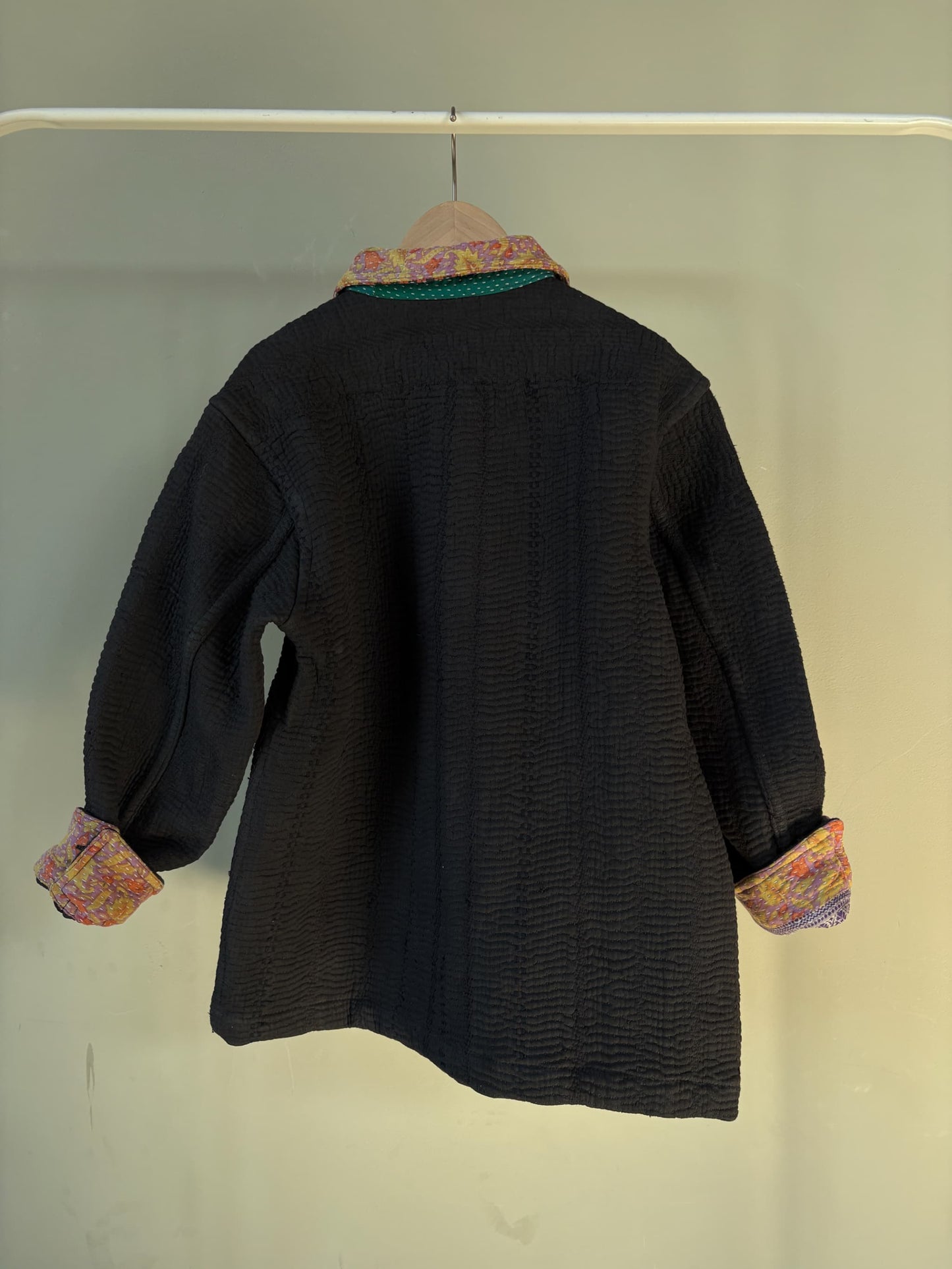 vintage kantha jacket （black F）