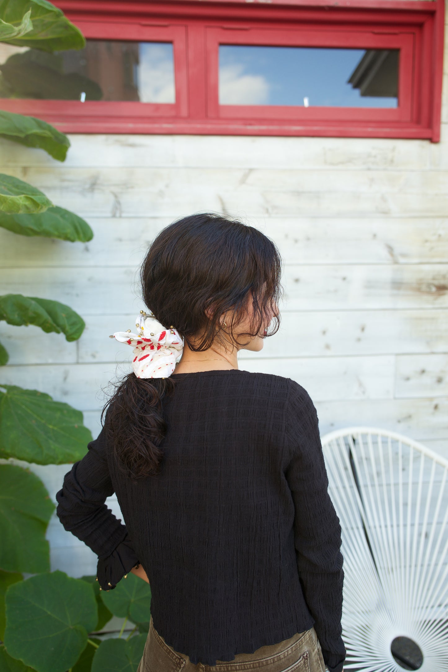 Hand cutwork scrunchie（embroidery）