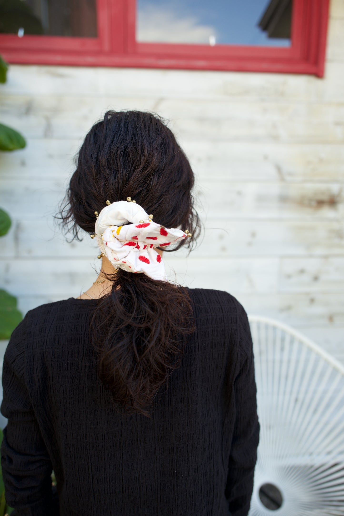 Hand cutwork scrunchie（embroidery）
