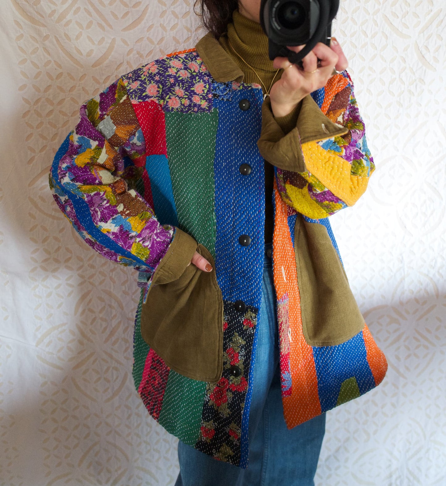 vintage kantha jacket H