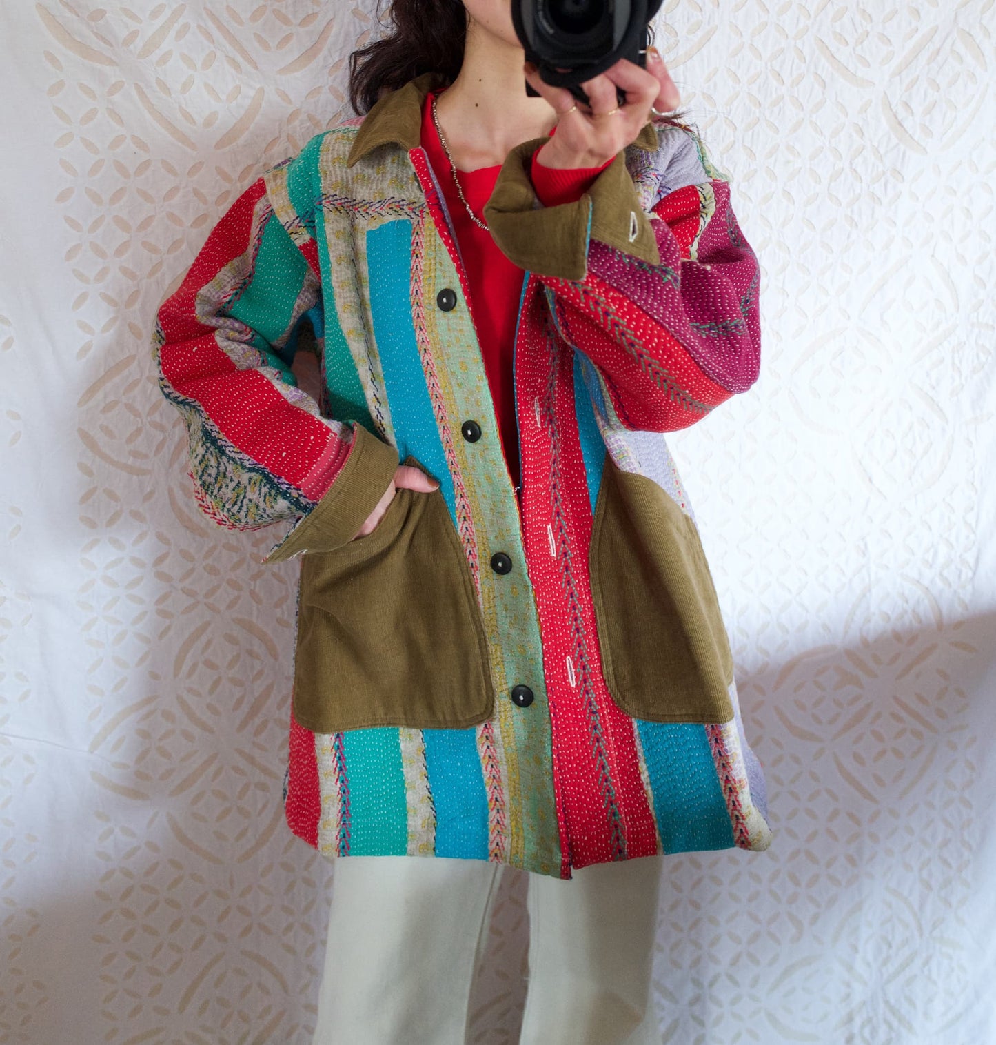 vintage kantha jacket E