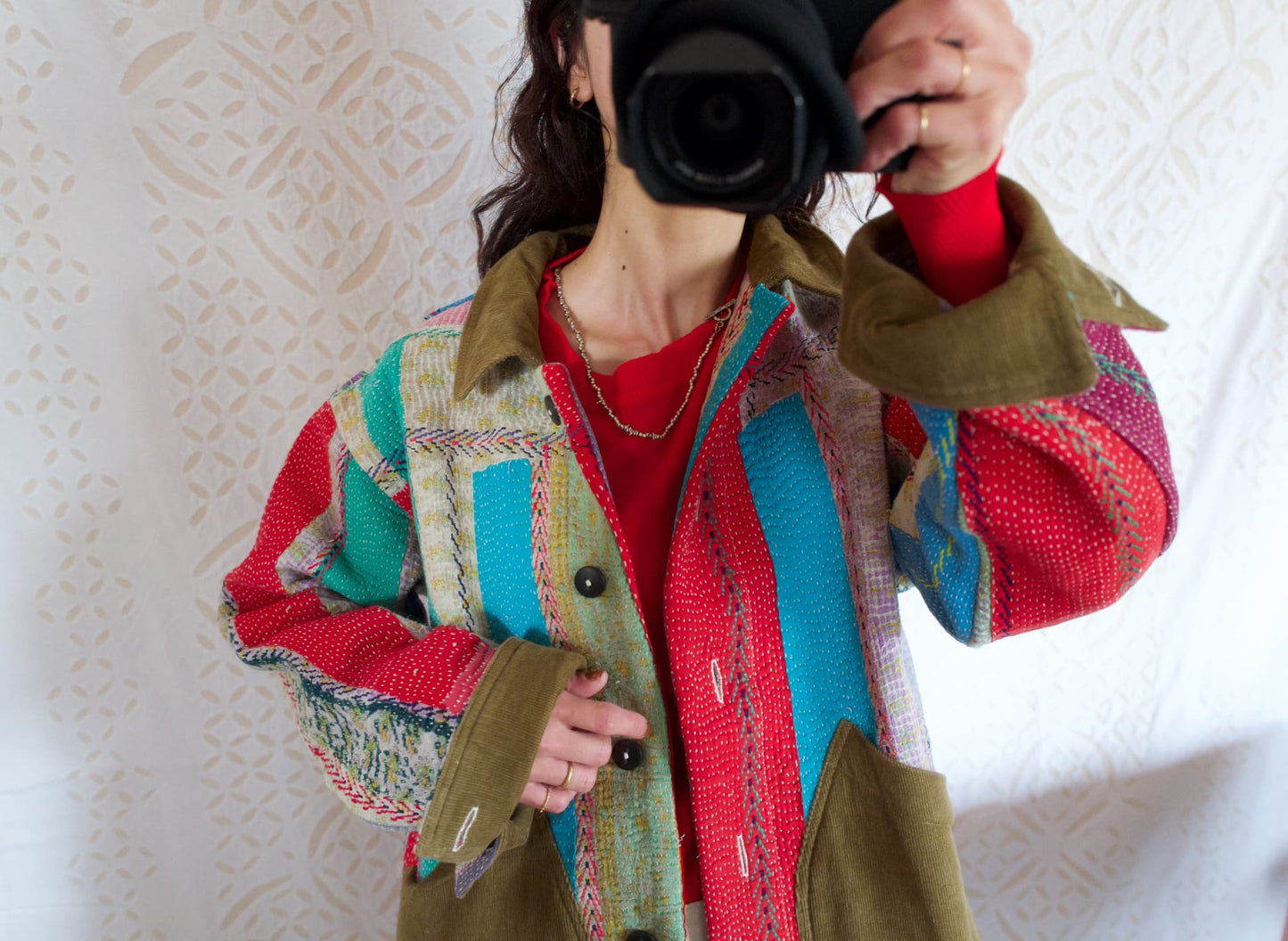 vintage kantha jacket E
