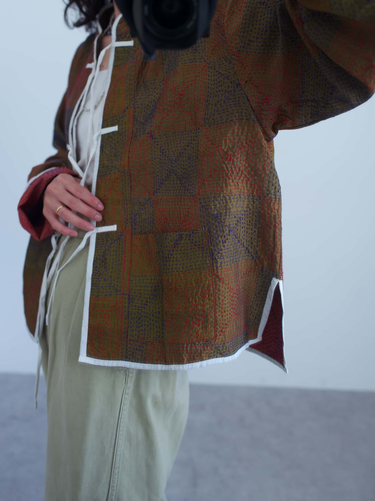 silk kantha jacket  （f）
