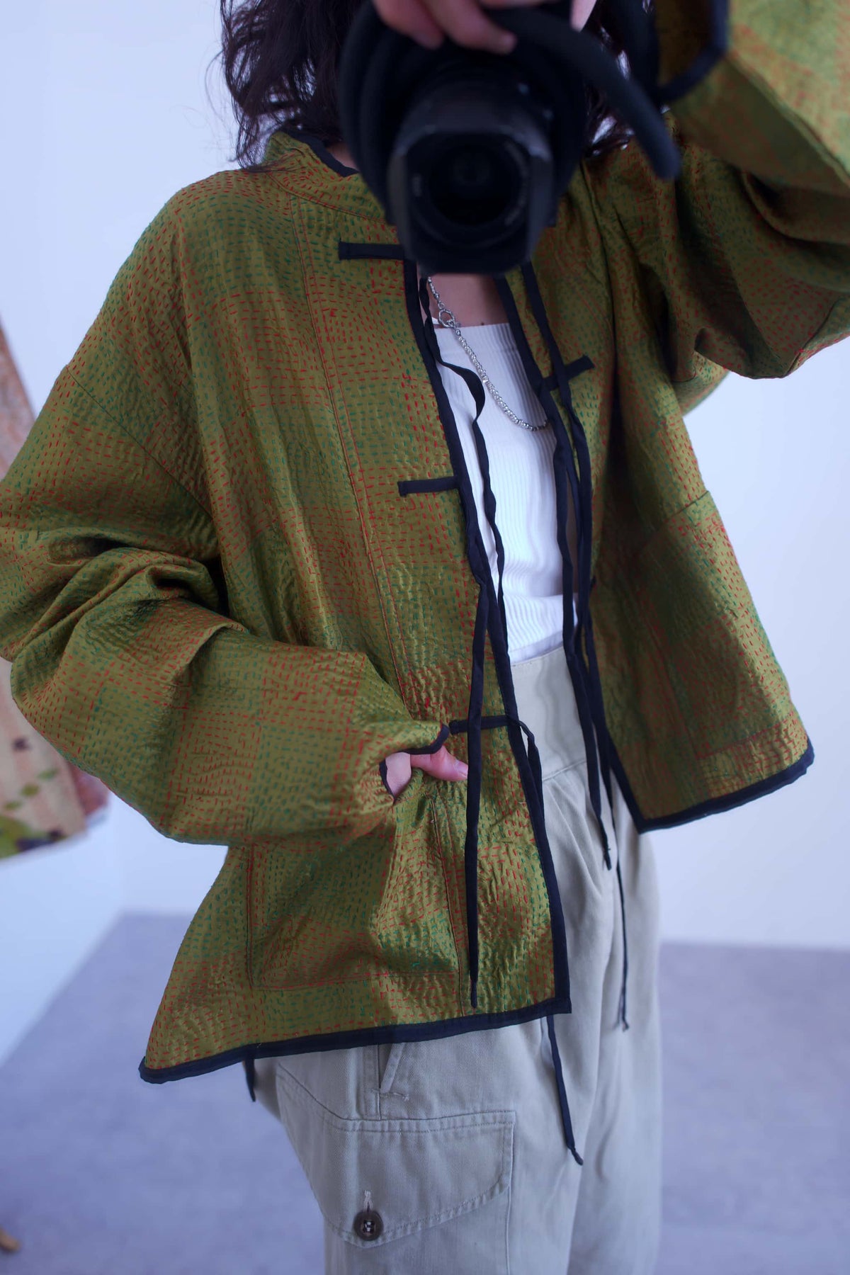 silk kantha jacket  （e）