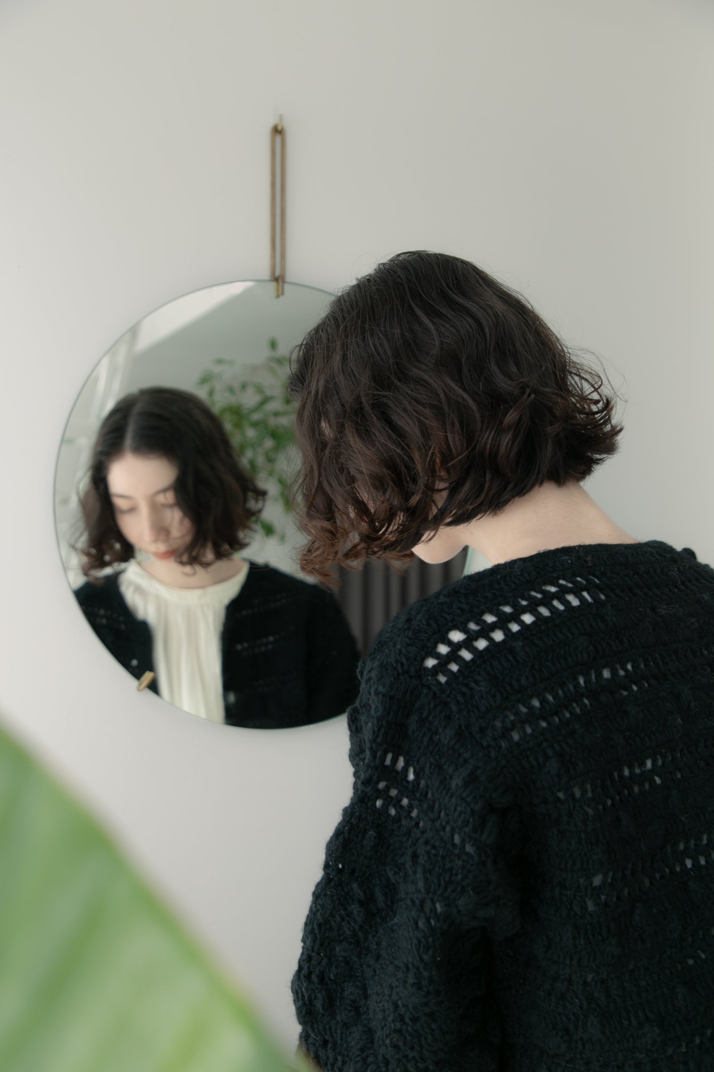 crochet handknit cardigan（black）