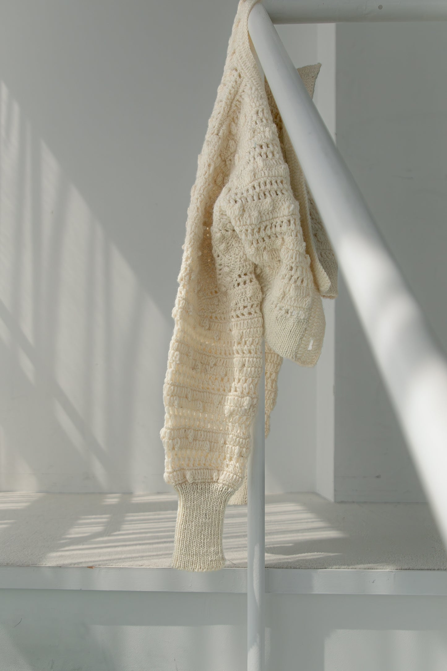 crochet handknit cardigan（ivory）
