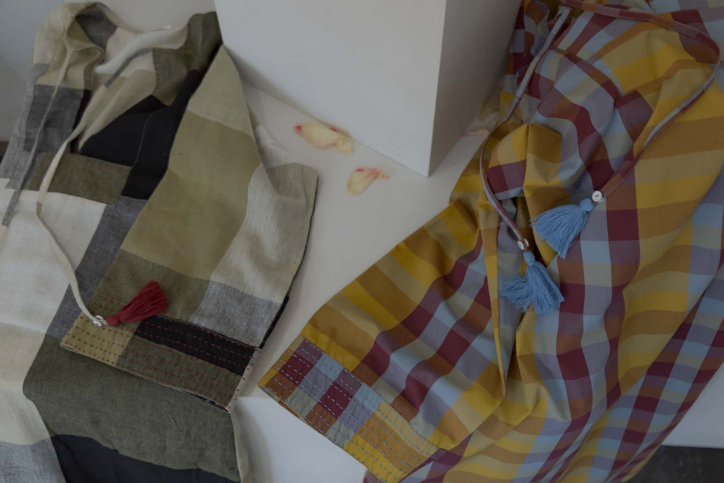 check woven dress（mix）