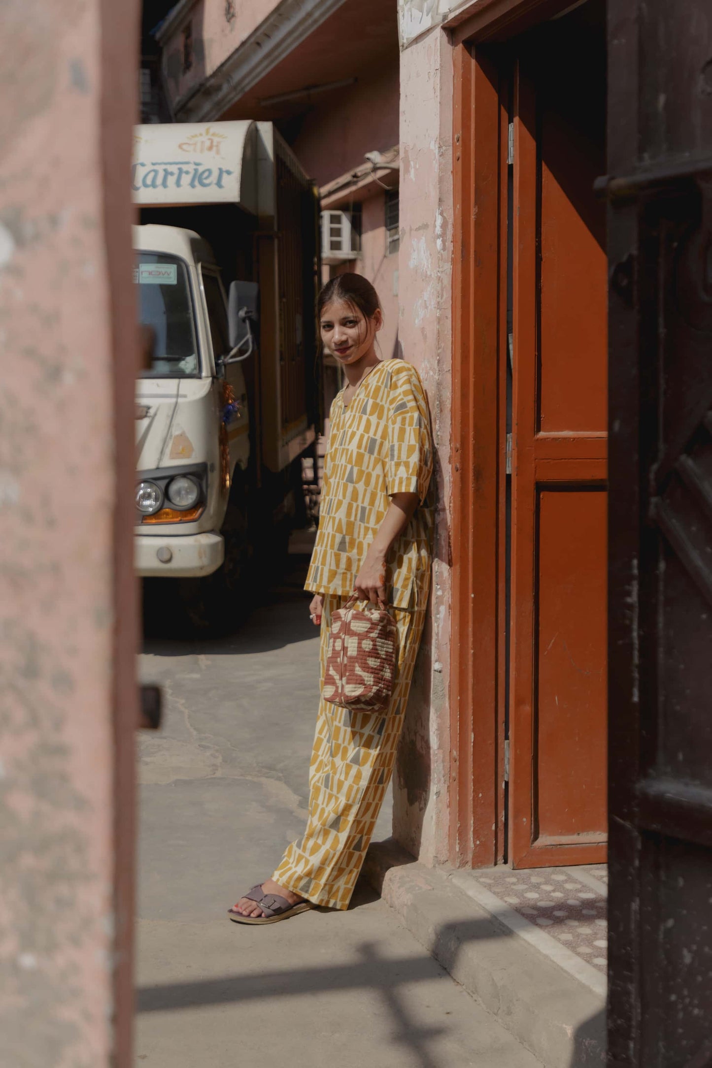 Bagru block print top（yellow）