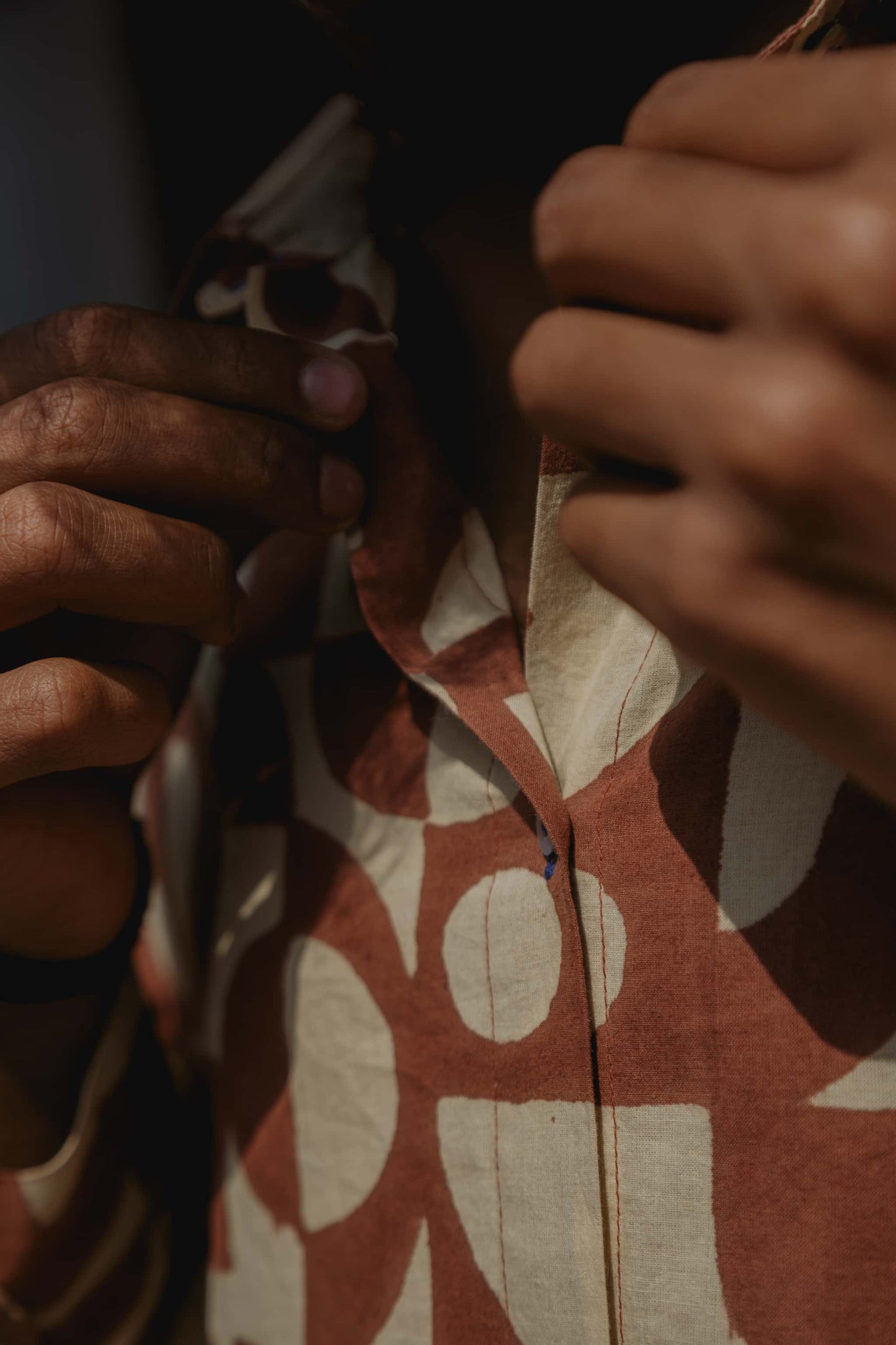 Bagru block print shirt（brown）