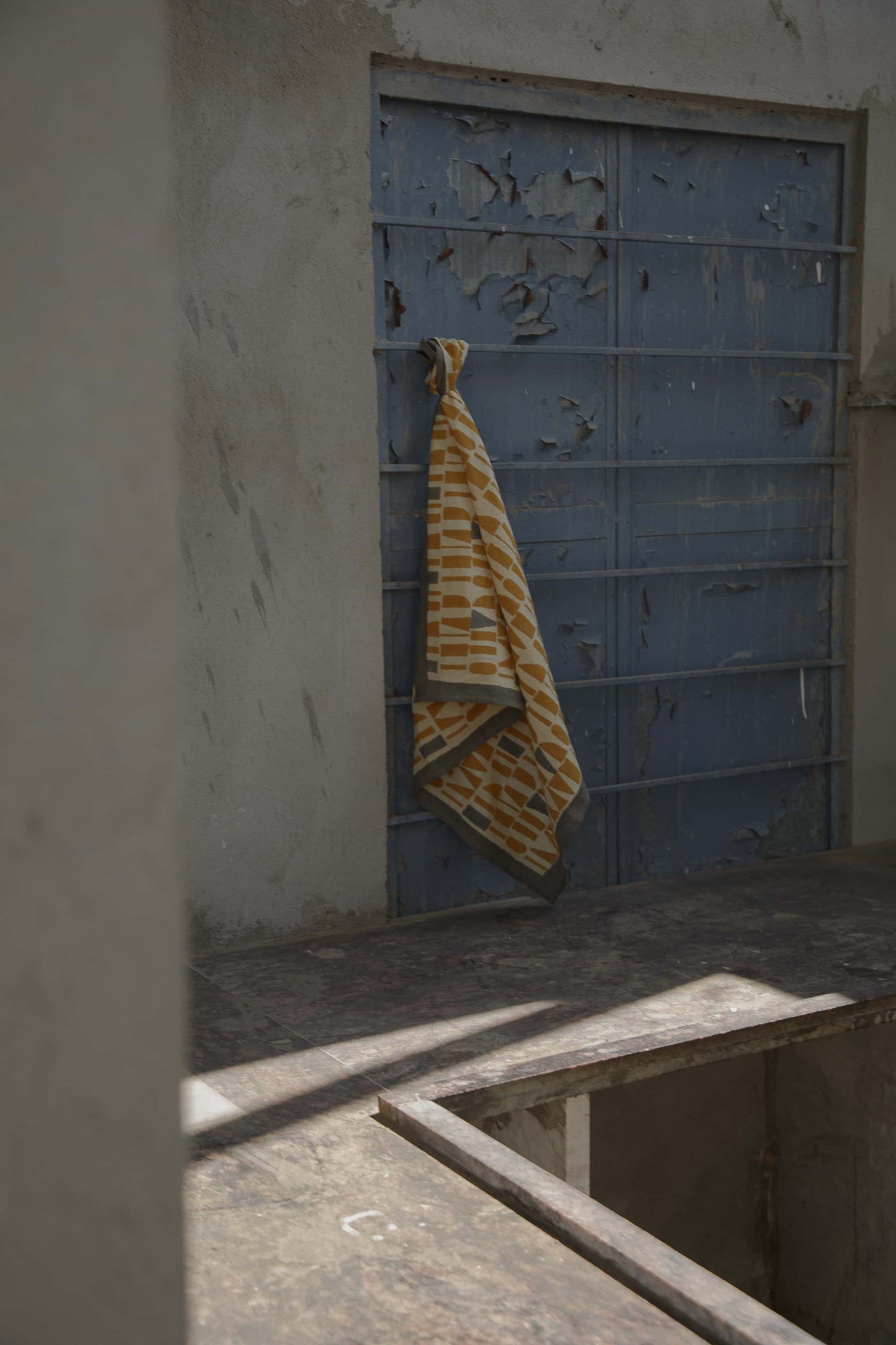Bagru blockprint scarf（yellow）