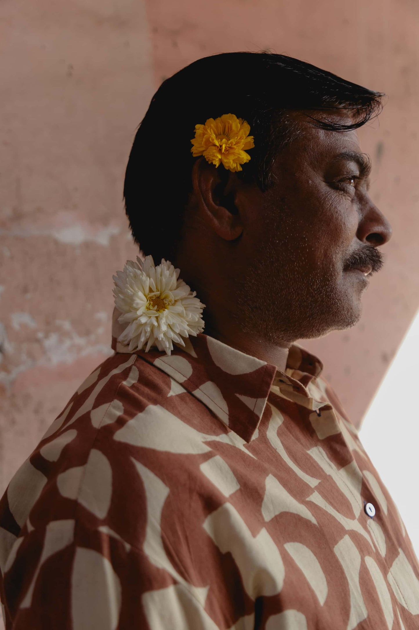 Bagru block print shirt（brown）