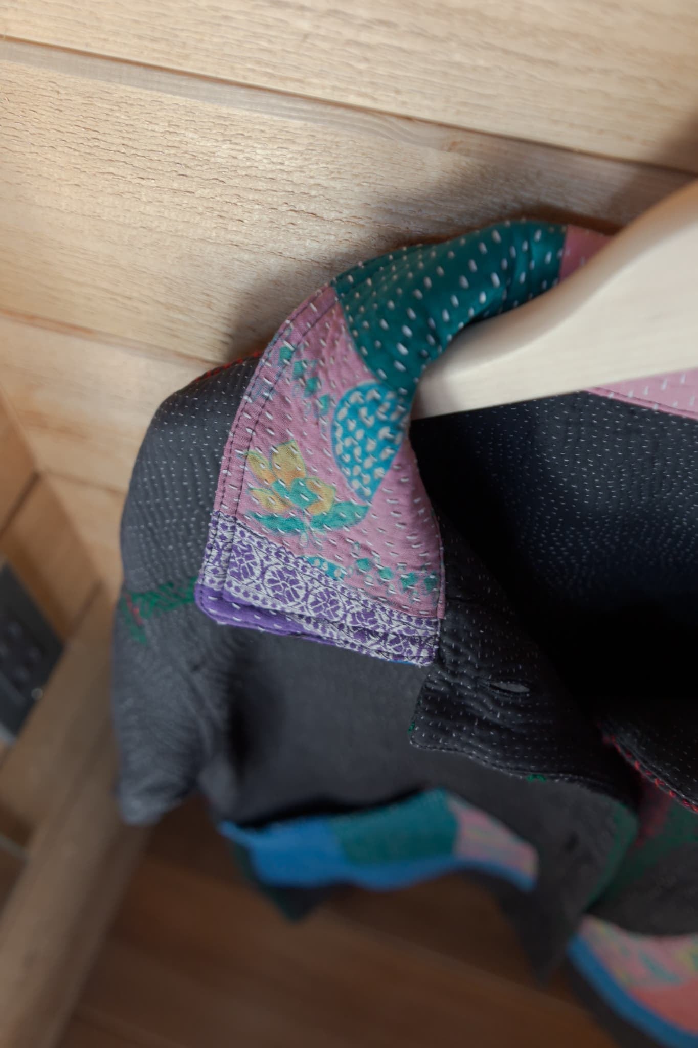 vintage kantha jacket （black G）