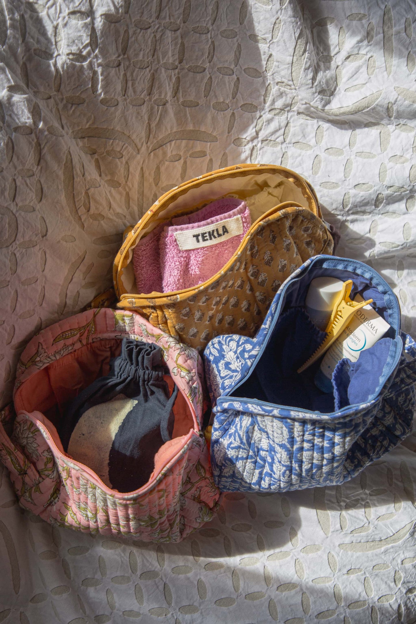 block print pouch