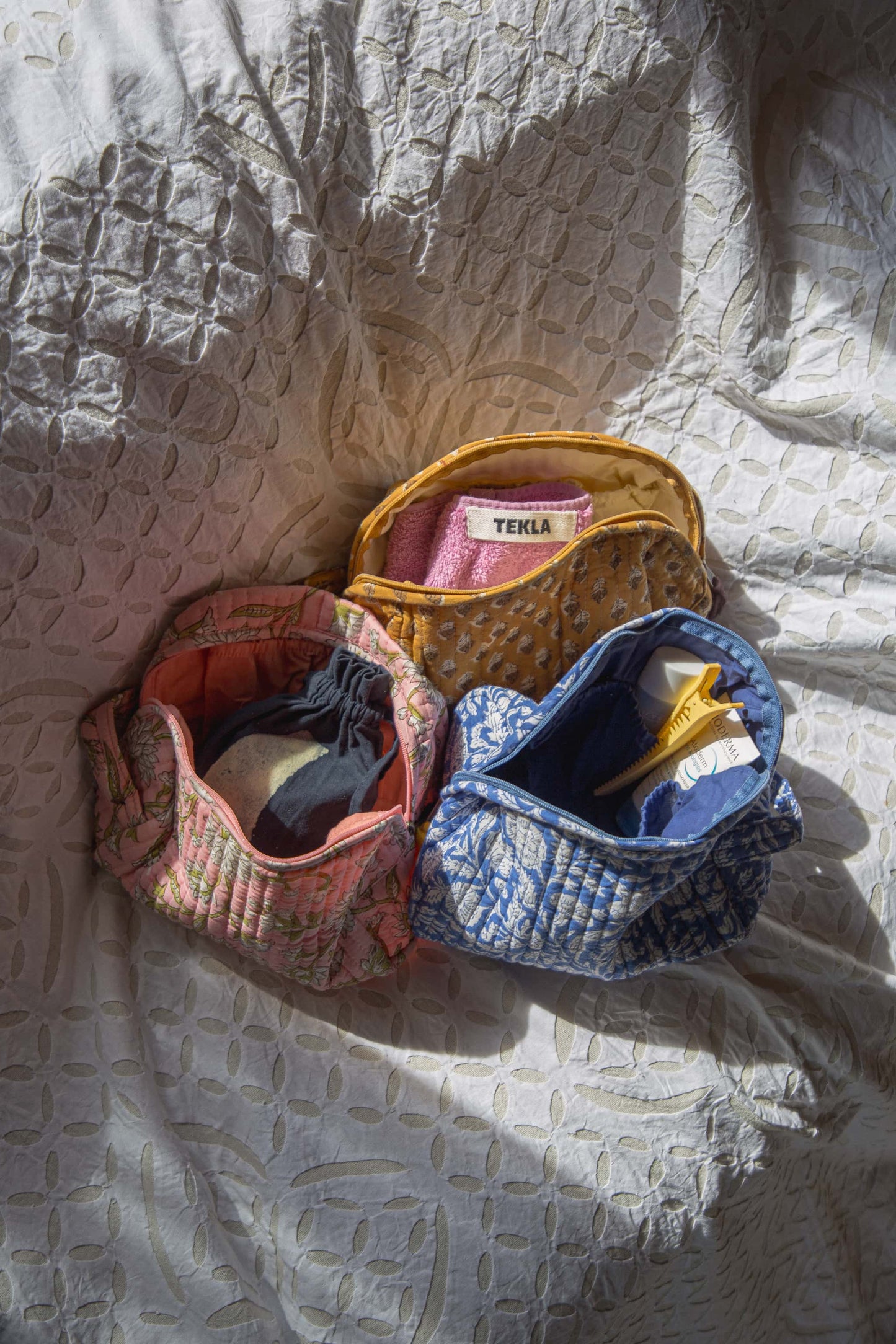 block print pouch