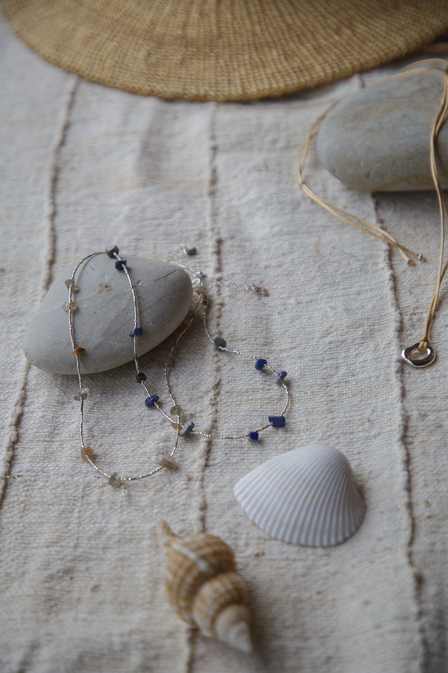 karen silver stone necklace（indian agate）