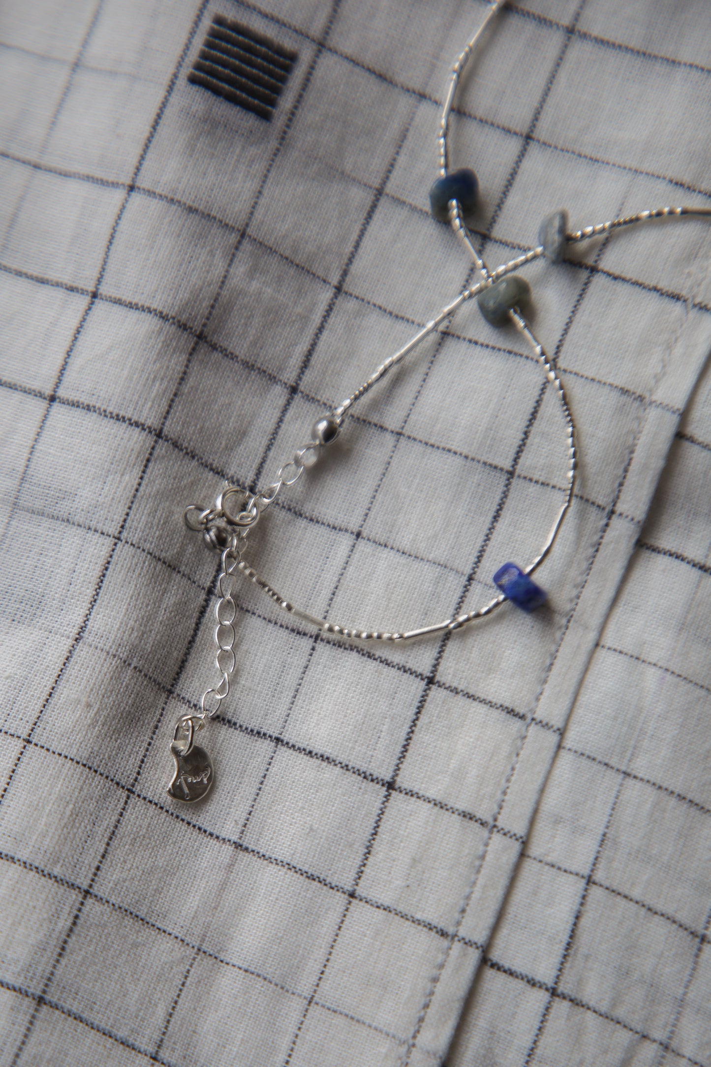 karen silver stone necklace（ lapis lazuli ）