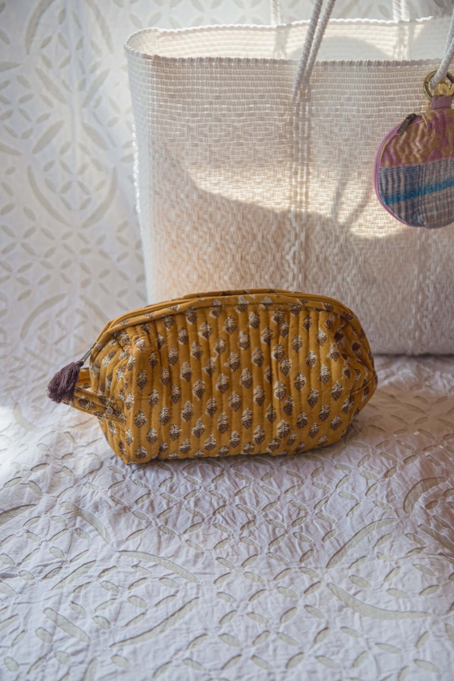 block print pouch