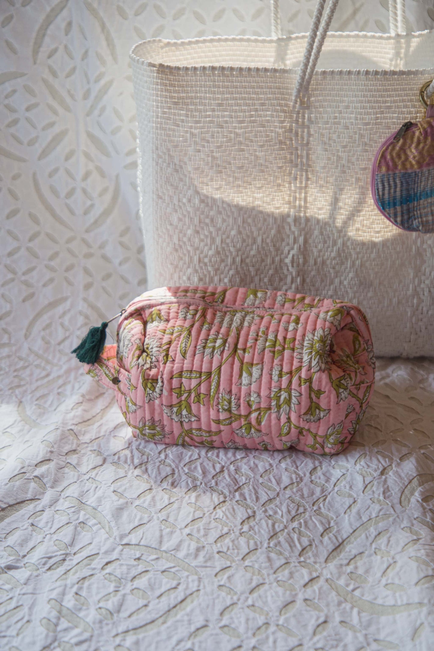 block print pouch