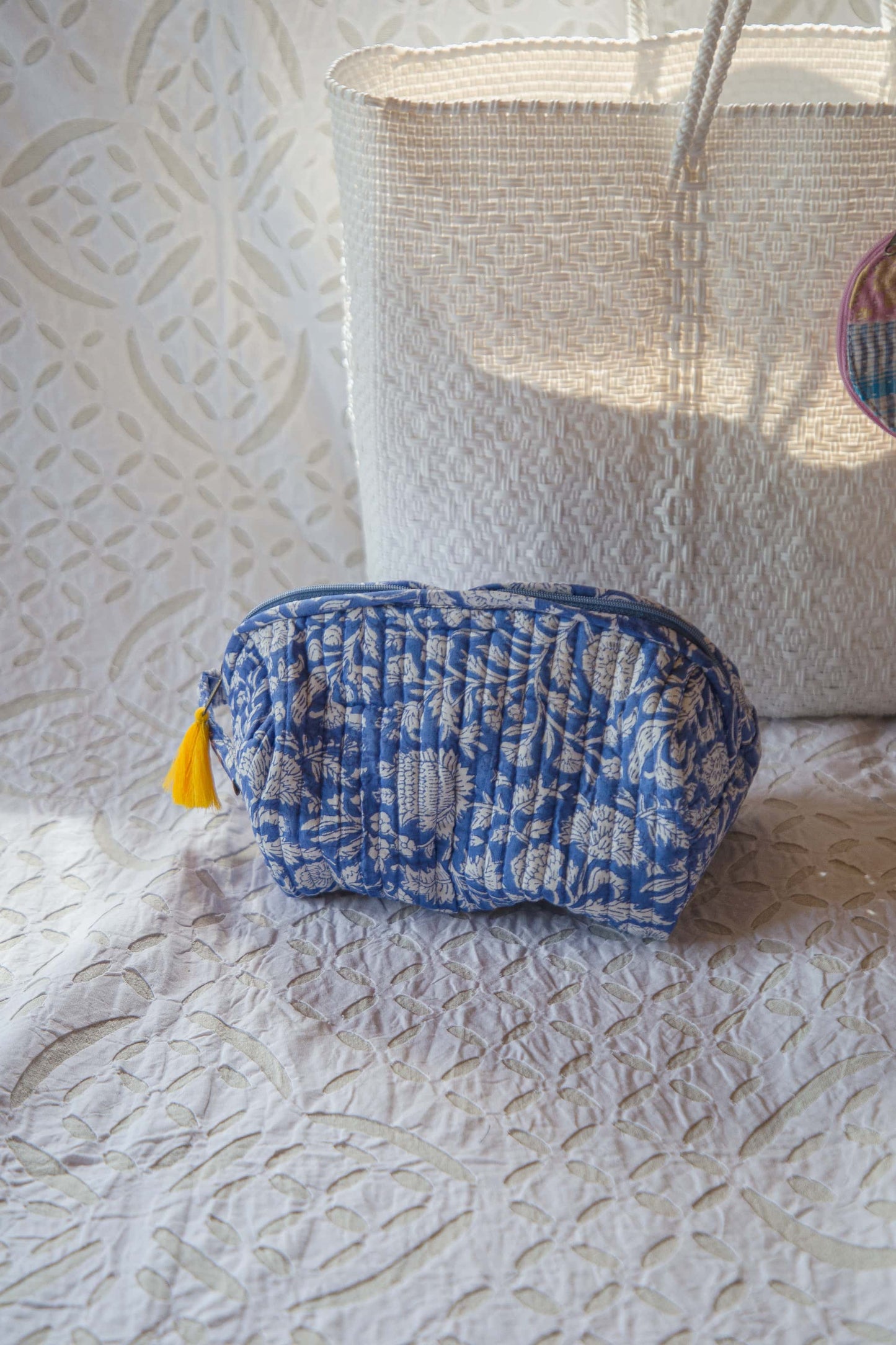 block print pouch