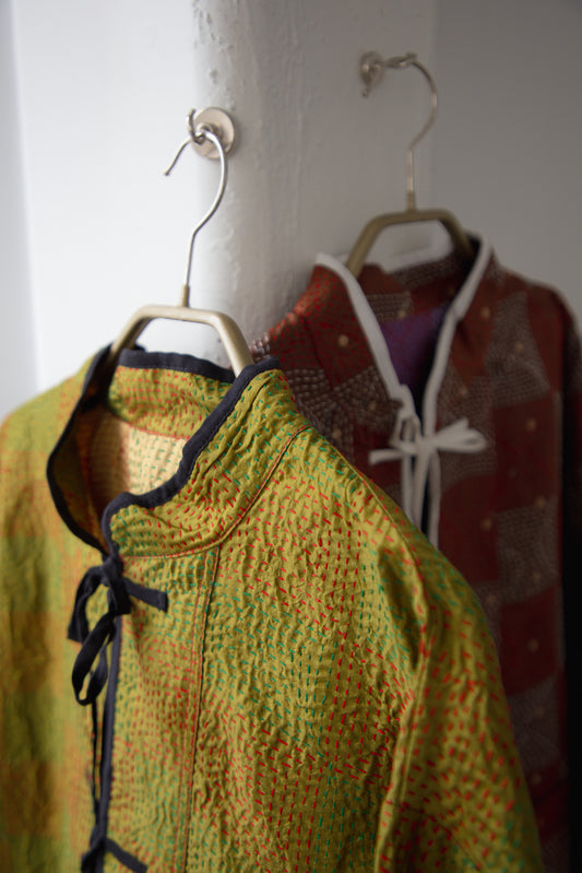 silk kantha jacket  （e）