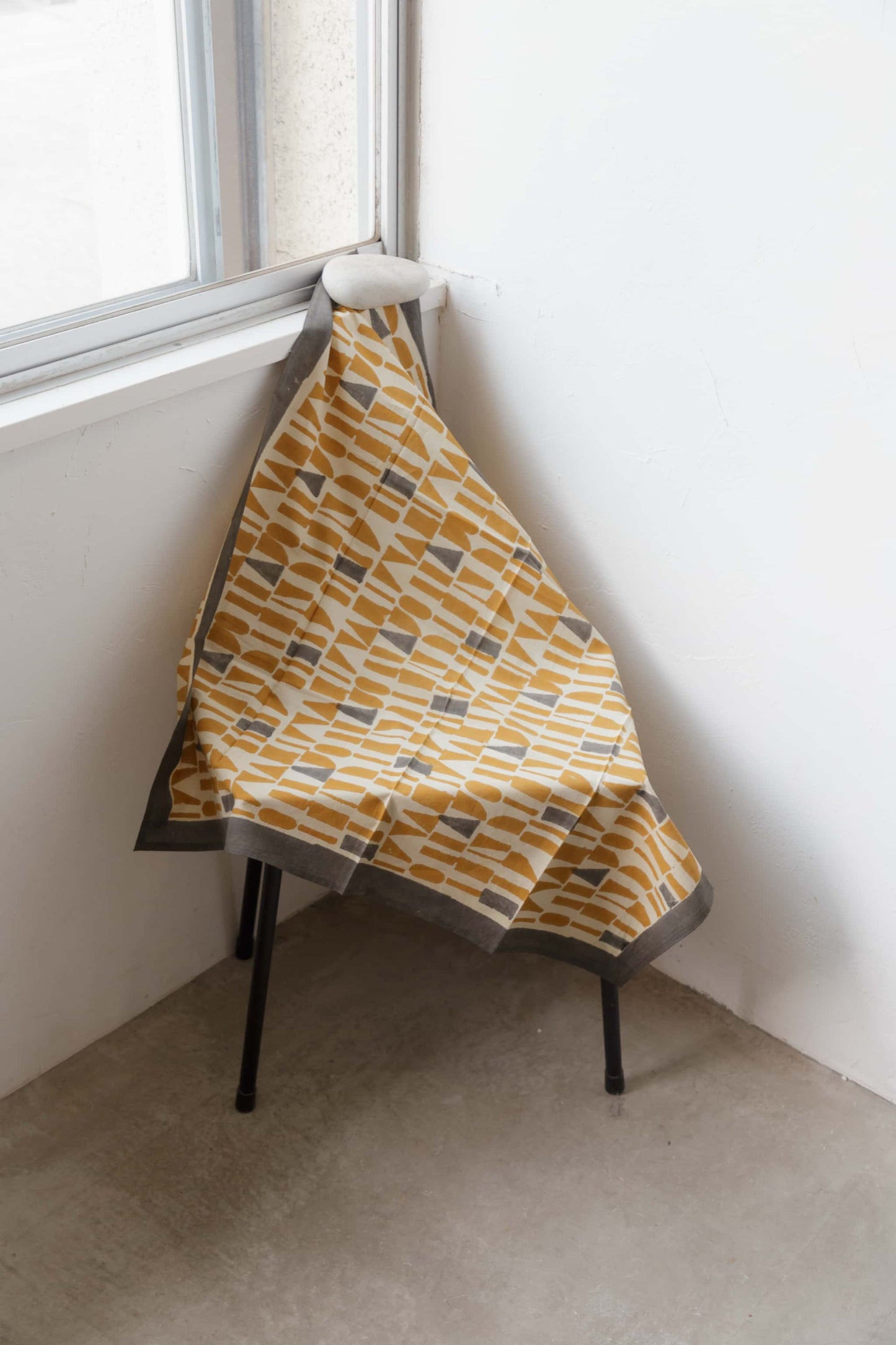 Bagru blockprint scarf（yellow）