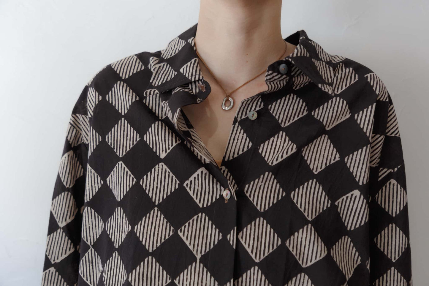 Bagru block print shirt（black）