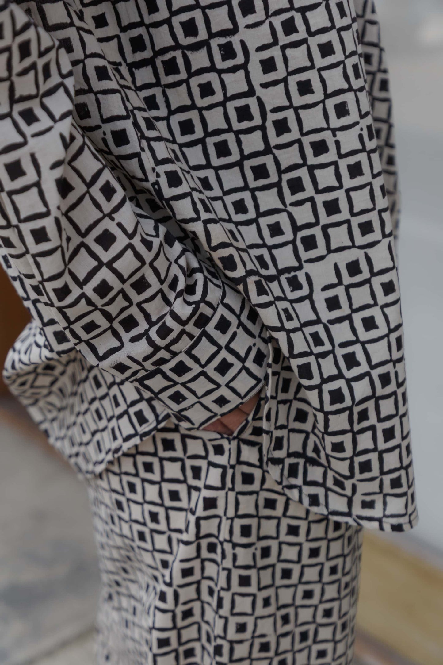 Bagru block print shirt（modern）